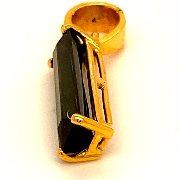 Green Tourmaline 3.75ct Solid 18K Gold Pendant - Picture 8 of 9